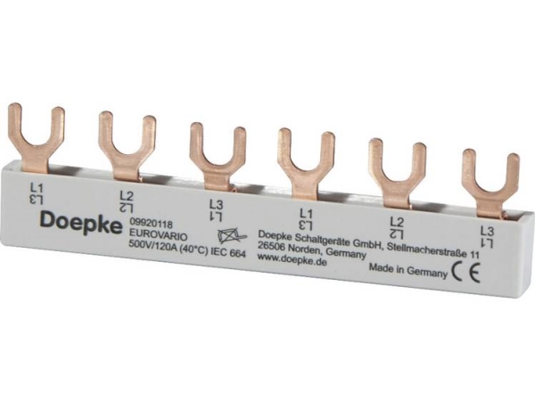 Doepke Sammelschiene 3Ph. Ev-Sg3.6.120 Gabelschuh 120A,6 Te Ev-Sg3.6.120 (09920118)
