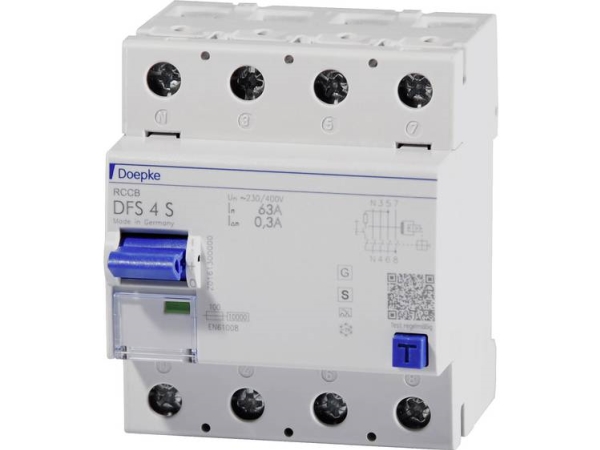 Doepke Schaltgeräte Gmbh Fehlerstromschutzschalter Dfs4 040-4/0.30-A S (Dfs4040-4/0,30-As)