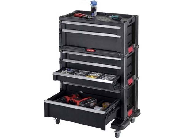Keter 238557 Werkzeugwagen Farbe:Schwarz