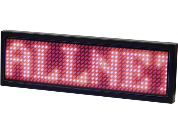 Allnet Allnet - Namensschild Elektronisch Programmierbar Seriell - Farbe Rot Led-Navneskilt