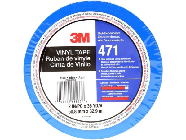 3M 471Iw-Bl50-D Pvc-Klebeband Blau (L X B) 33 M X 50 Mm 1 Rolle(N) (471Iw-Bl50-D)