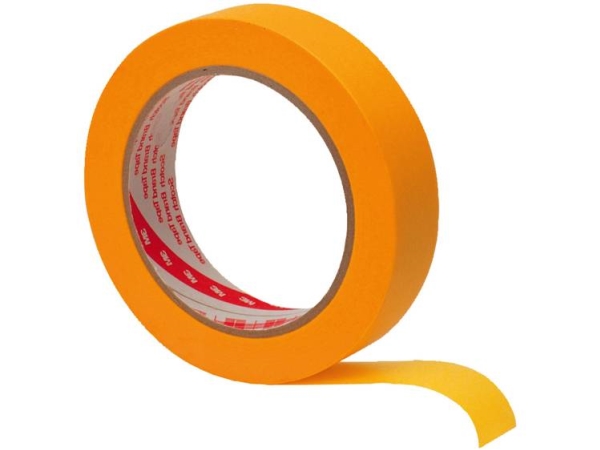 3M Malerabdeckband 244 Gold, 36 Mm X 50 M, Stärke: 0,08 Mm Extra Dünn Und Anschmiegsam Für Professionelle Malerarbeiten - 1 Stück (2443650)