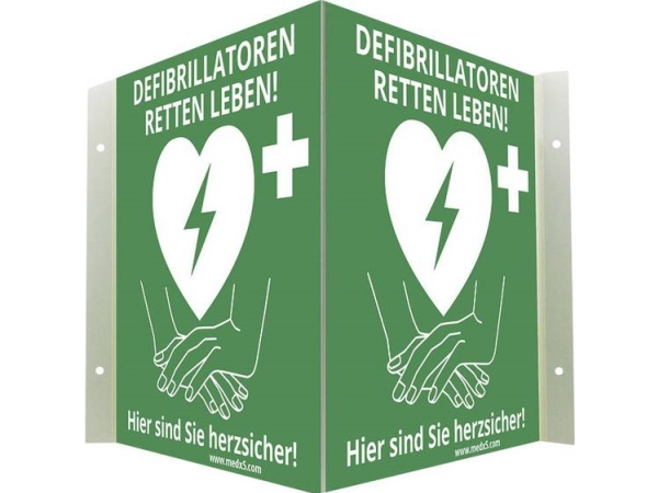 Medx5 Aed-Z-Wischi Aed-Schild