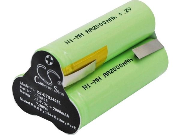 Cameron Sino Akku Für Bart-/Rasierer, Ersetzt Originalakku Shb16 Für Babyliss, Remington, Scherna 3,6 V 2000 Mah