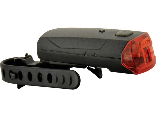 Fischer Cykel-Led Baglygte Med Universalholder Og Batteriindikator, Ekstremt Kraftig Og Batteribesparende, 1 Stk (85364)