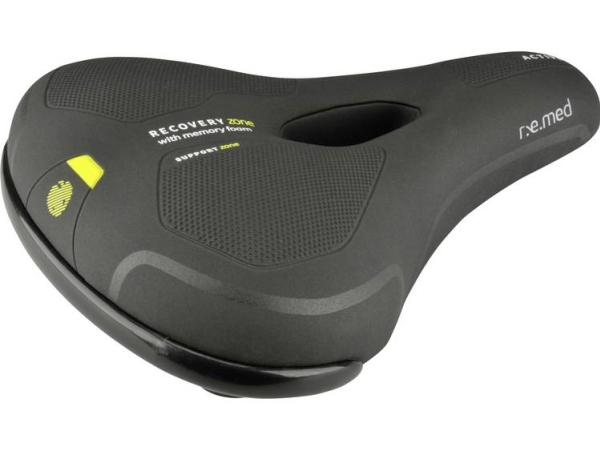 Fischer Trekking-Fahrradsattel R.E.Med Memory Foam Ergonomisch Konzipiert, Mit Memory Foam Schaumeinlage - 1 Stück (85680)