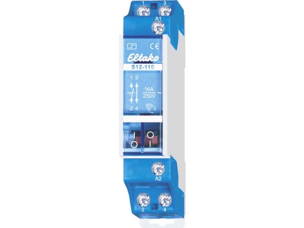 Eltako Electronics Strømpulsrelæ 1S,1Ö,16A,12V/Dc S12-110-12V Dc (21110054)