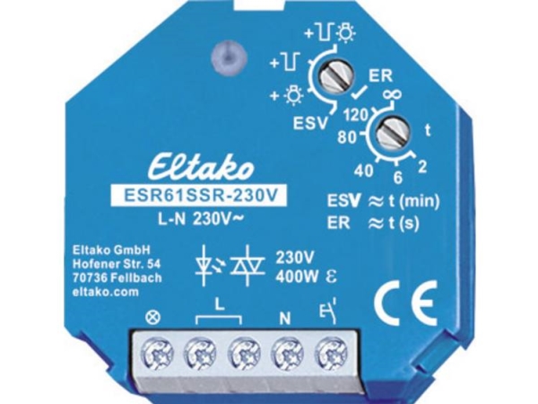 Eltako Stromstoß-Schalter Unterputz Esr61ssr-230V 1 Schließer 230 V 400 W 1 St. (61100003)
