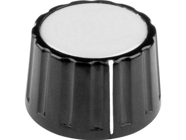 Mentor 333.61 Knopf Mit Knopfbeschriftung Schwarz (Ø X H) 28 Mm X 17 Mm 1 Stück