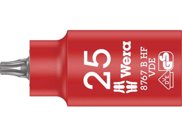 Wera 8767 B Vde Hf Torx Zyklop Bitnuss, Isoliert, Mit 3/8"-Antrieb, Mit Haltefunktion
