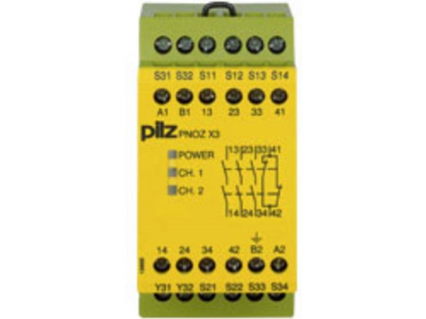 Sicherheitsschalter Pnoz X3 24Vac 24Vdc 3N/O 1N/C 1So Pilz Betriebsspannung (Num): 24 V/Dc 3 X Unterbrecher, 1 X Öffner (B X H X T) 45 X 87 X 121 Mm
