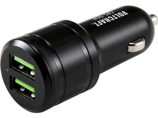 Voltcraft Cps-36W Vc-11015375 Usb-Ladegerät Kfz Ausgangsstrom (Max.) 3 A 2 X Usb (Vc-11015375)