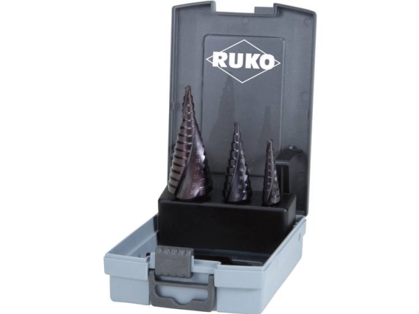 Ruko 101026Fro Hss Stufenbohrer-Set 3-Teilig 3-Flachschaft 1 Set