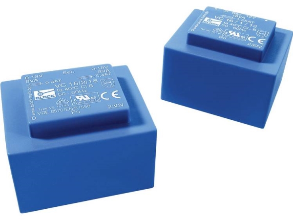 Block Vc 5.0/2/8 Drucktransformator 1 X 230 V/Ac 2 X 8 V/Ac 5 Va