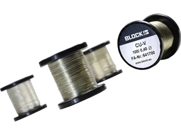 Block Kobbertråd Udvendig Diameter (Uden Isoleringslak): 0,80 Mm 17 M 0,10 Kg