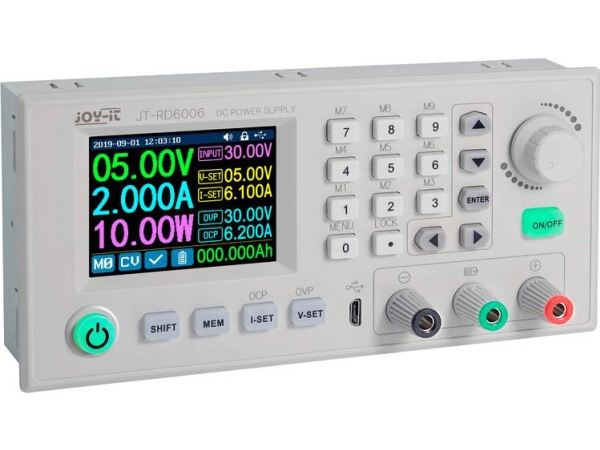 Joy-It Rd6006 Labornetzgerät, Einstellbar 0 - 60 V 0 Ma - 6 A Fernsteuerbar, Programmierbar, Schmale Bauform Anzahl Ausgänge 2 X (Jt-Rd6006)