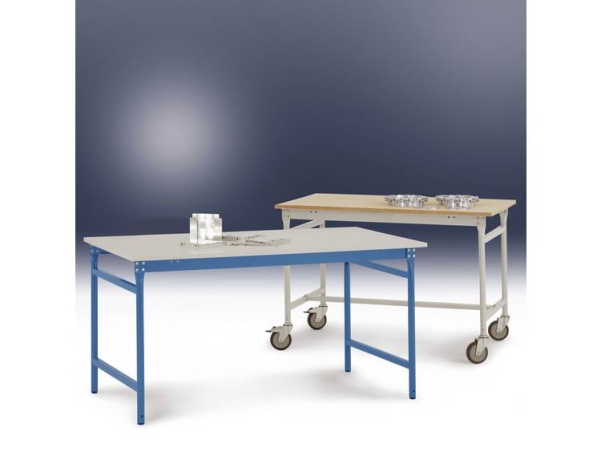 Manuflex Bb3029.7035 Arbeitstisch Grau-Weiß (Ral 7035)