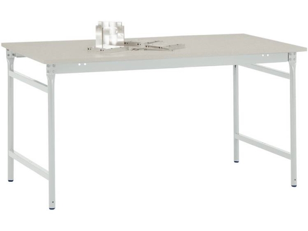 Manuflex Arbeitstisch Grau-Weiß (Ral 7035) Bb3031.7035