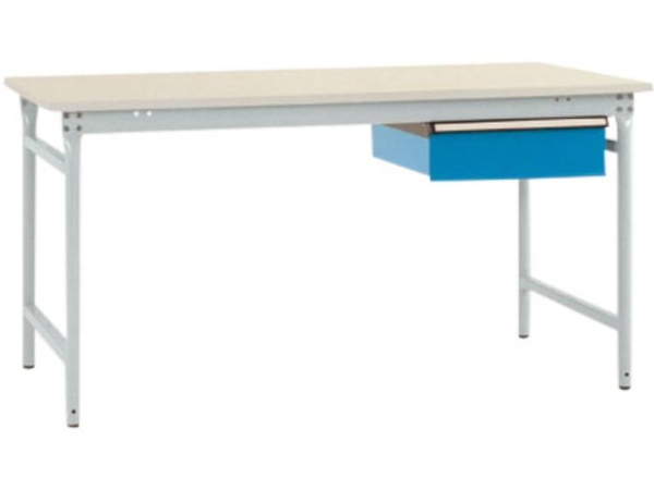 Manuflex Bb5237.7035 Arbeitstisch Grau-Weiß (Ral 7035)