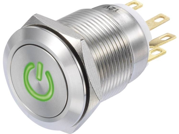 Tru Components Tc-8904680 Drucktaster Las1-Gqf-11/G 12V Grün Ip65