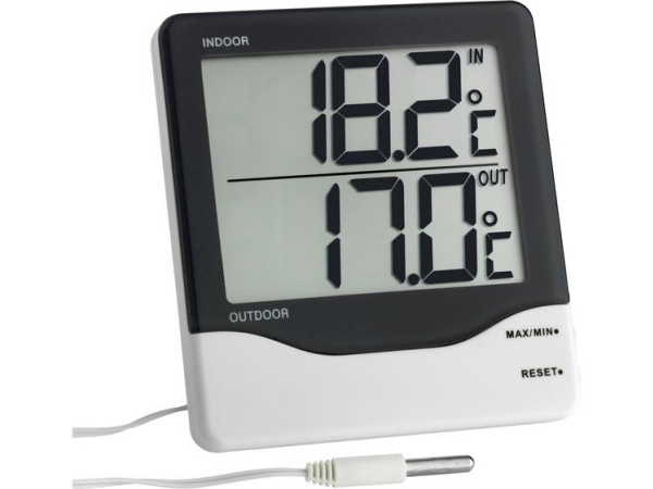 Tfa Dostmann Kablet Termometer Sort/Hvid (30.1011.K)