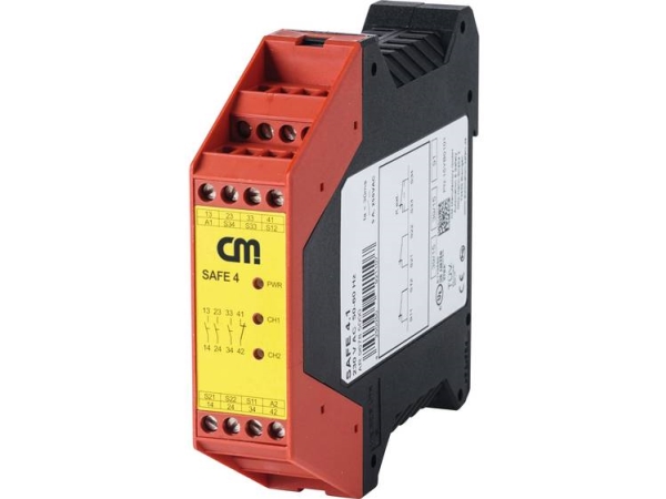 Sicherheitsrelais Safe 4 Cm Manufactory Betriebsspannung 24 V/Dc 3 X Schließer, 1 X Wechsler Led-Display 1 Stk