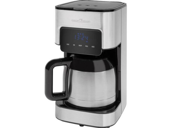 Proficook Pc-Ka 1191, Filterkaffeemaschine, 1,2 L, Kaffeepad, 900 W, Silber, Schwarz