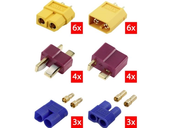 Reely Re-6699867 Akku-Stik Xt60, T-Stik, Ec3 Forgyldt 1 Stk (Re-6699867)