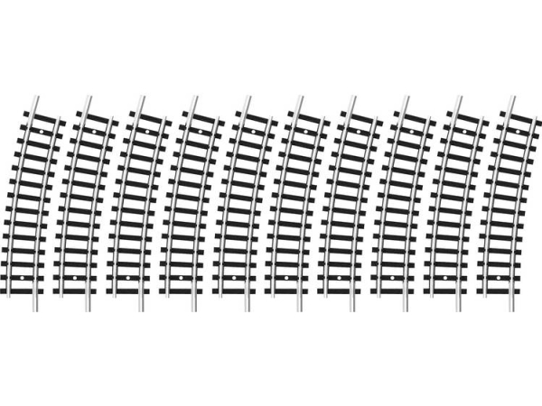14911 N Minitrix-Schiene Gebogene Schiene 15° 261,8 Mm 10 Stück