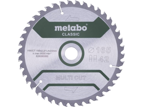 Metabo Multi Cut Classic Savklinge 628280000 165 X 20 X 1,4 Mm, Tandantal: 42 (628280000)