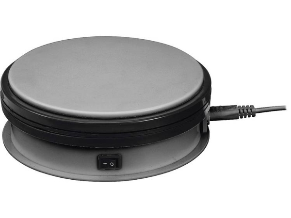Europalms Elektrischer Drehteller Ø 15Cm Silber - Belastbar Bis 5 Kg, 2,4 U/Min (50701190)