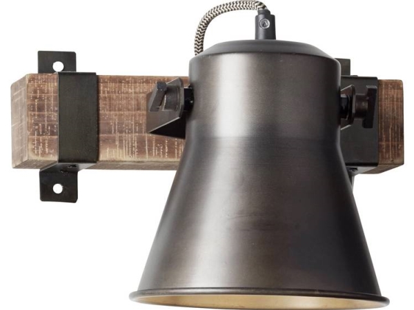 Brilliant Plow Wandleuchte Aus Holz Schwarz (82110/46)