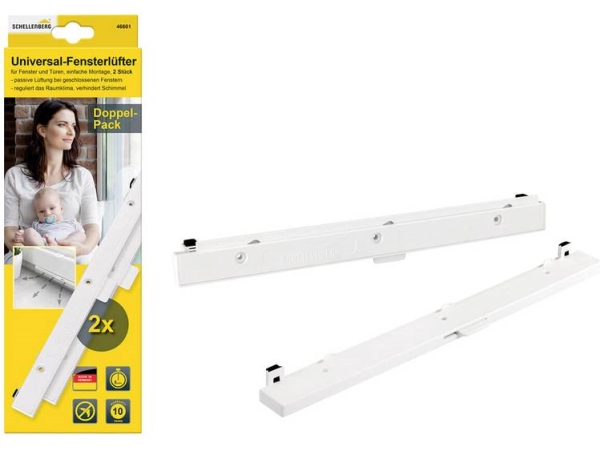 Schellenberg 46601 Universal-Fensterlüfter-Set Weiß