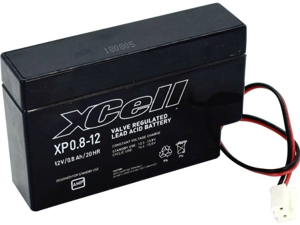 Xcell Xp0.812Jst Blybatteri 12 V 0.8 Ah Blyfleece (B X H X T) 96 X 62 X 25 Mm Jst-Stik Vedligeholdelsesfri