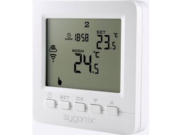 Sygonix Trådløs Rumtermostat Indbygget Ugeprogram 5-35 °C (Sy-4500820)