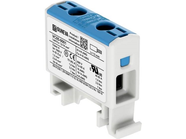 Otl-Isoleret Universal Klemme Aluminium/Kobber 1,5-16 Mm2 Blå