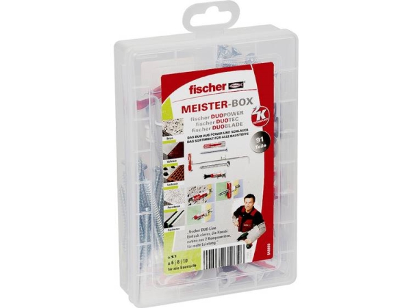 Fischer Meister-Box - Duoline Dübel- Und Schrauben-Sortiment 91 Stück