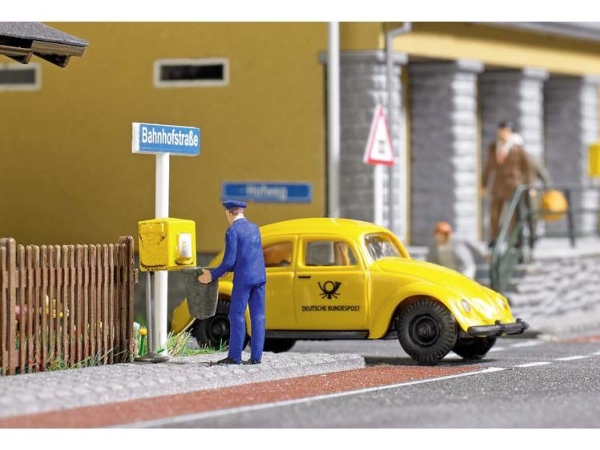 Busch 7887 H0 Personenwagenmodell Volkswagen Käfer Mit Postbote Und Briefkasten