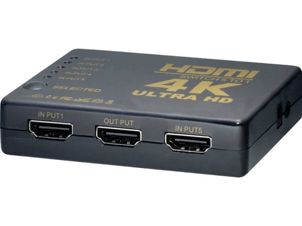 Maxtrack Cs 1-5 L Hdmi-Switch Mit Fernbedienung Schwarz (Cs 1-5 L)