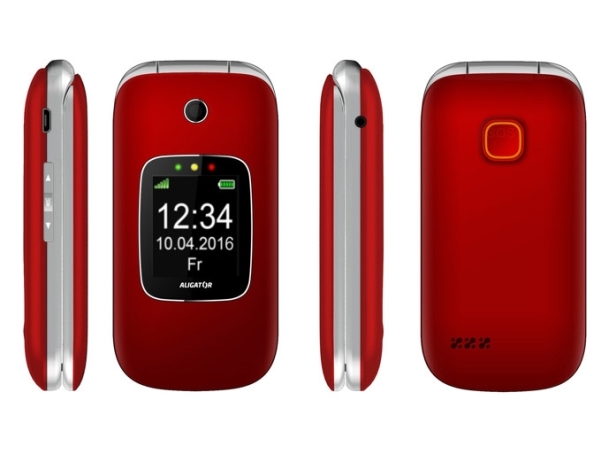 Aligator V650, Vend, Single Sim, 6,1 Cm (2.4"), 1,3 Mp, 1000 Mah, Rød, Sølv