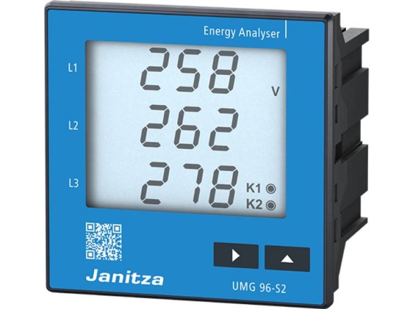 Janitza Umg 96-S2 Digitales Einbaumessgerät Energiemessgerät Umg 96-S2 Mit Hintergrundbeleuchtung (5234002)