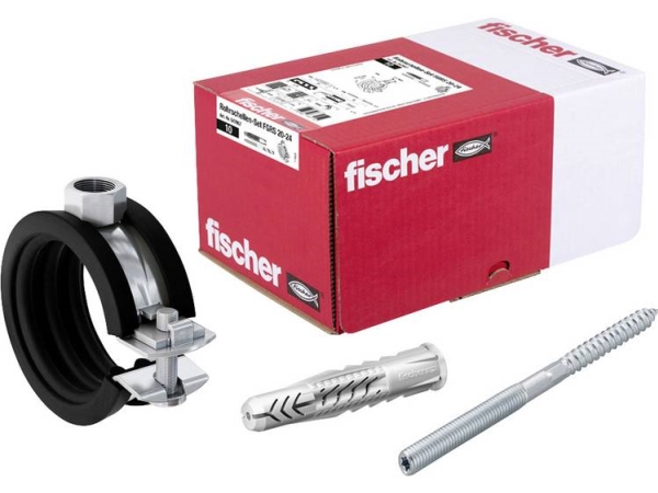 Fischer Pipe Clamp Set Fgrs 20-24, With Dowels (10 Pieces)