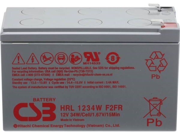 Csb Batterie Hrl 1234W High-Rate Longlife Hrl1234wf2-Fr Blei-Säure-Batterie 12 V 8,5 Ah Bleivlies (B X H X T) 151 X 94 X 65 Mm Flachstecker 6,35 Mm W