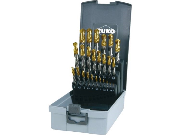Ruko 2501215Tro Hss-G Spiralborsæt 25 Dele 1 Mm, 1.5 Mm, 2 Mm, 2.5 Mm, 3 Mm, 3.5 Mm, 4 Mm, 4.5 Mm, 5 Mm, 5.5 Mm, 6 Mm, 6.5 Mm, 7 Mm, 7.5 Mm, 8 Mm, 8.