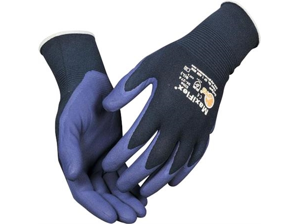 Atg Handske Maxiflex Elite S.10 Fingerdyppet Strikhandske I Nylon/Lycra Med Nitril Belægning I Håndfladen Og Fingerspidserne