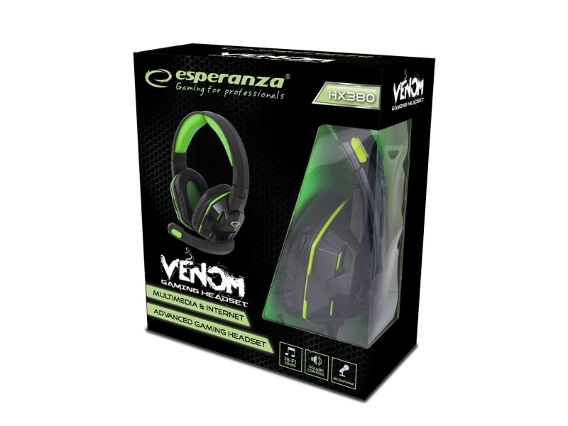 Esperanza Stereo-Headset Mit Mikrofon Für Gamer Venom (On-Ear)