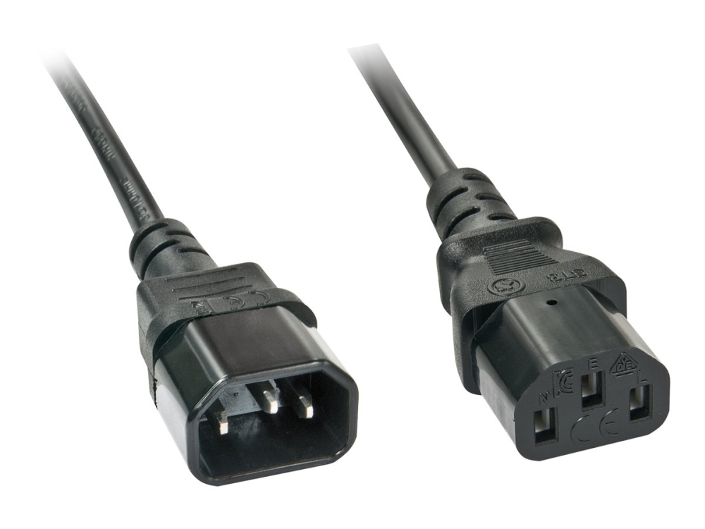 Lindy - Strömkabel - power IEC 60320 C13 till IEC 60320 C14 - 5 m - svart | Datortillbehör - Kablar & adaptrar - Strömkablar | GameStuff