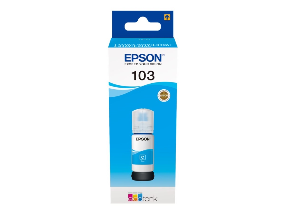 Epson 103 - 65 Ml - Cyan - Original - Blækrefill - For Epson L1210, L3210, L3211, L3250, L3251, L3256, L3260, L3266, L5296 Ecotank L11050, L1250
