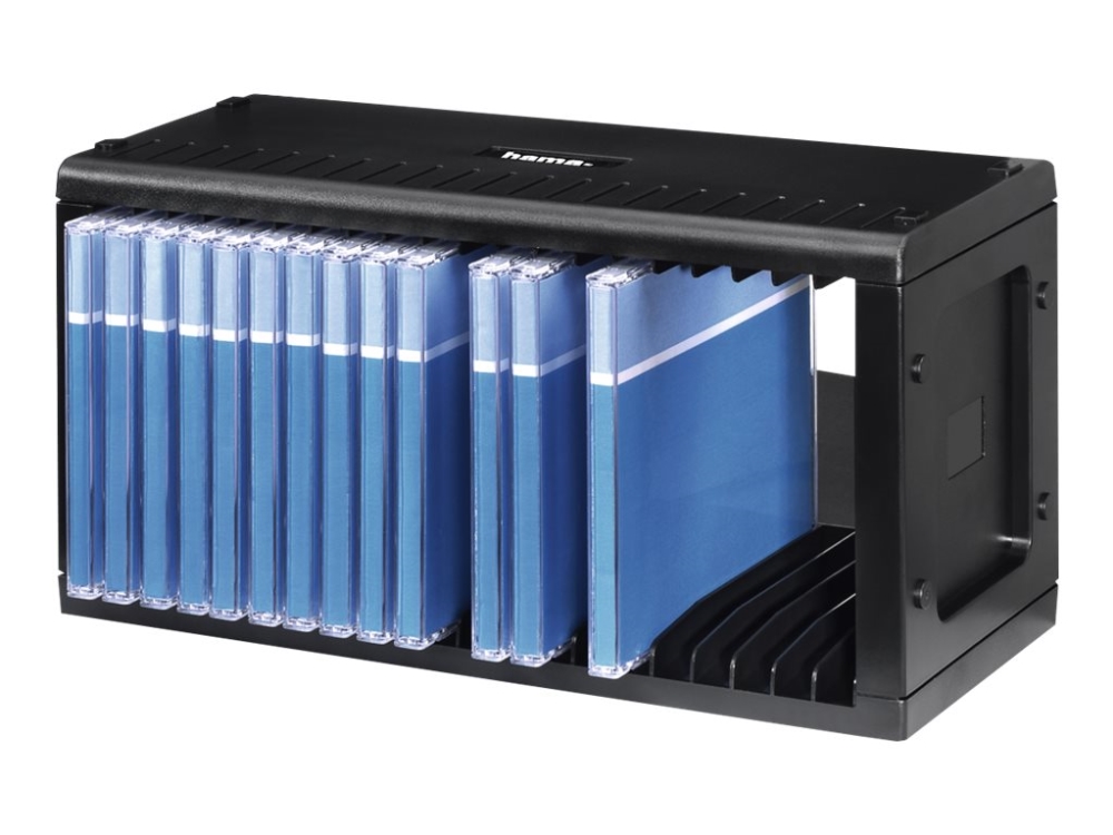 Hama CD Rack 20 - Medieopbevaring - plastik - sort - 20 x CD