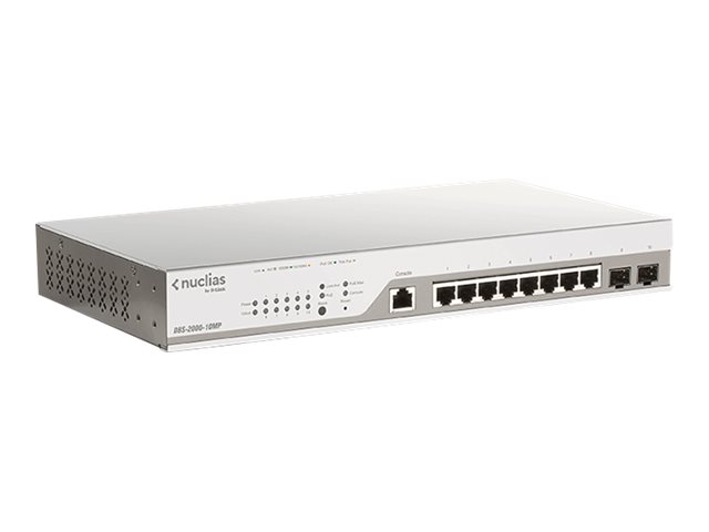 D-Link Nuclias Cloud-Managed Dbs-2000-10Mp - Switch - 8 X 10/100/1000 (Poe+) + 2 X Gigabit Sfp - Poe+ (130 W)